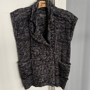 Michael Stars Black and Gray V-Neck Sweater